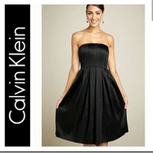 Calvin Klein Black Strapless Cocktail Dress. Size 14